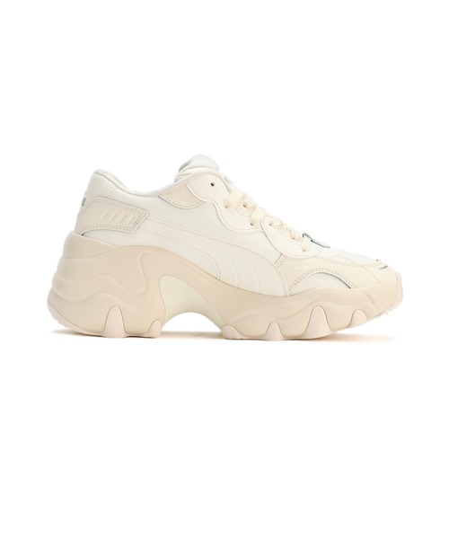 「PUMA」 ローカットスニーカー 22.5cm アイボリー レディース_画像9