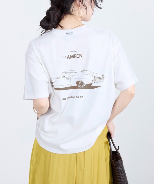 AMERICANA（アメリカーナ） tシャツ 「AMERICANA」別注-ラフィー丸胴