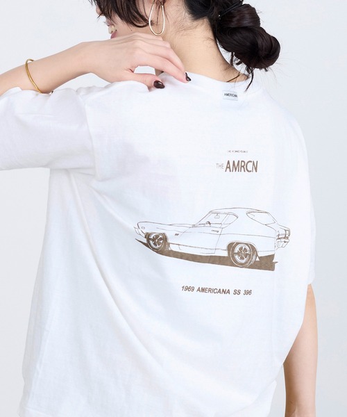 AMERICANA（アメリカーナ） tシャツ 「AMERICANA」別注-ラフィー丸胴
