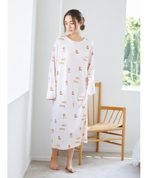 gelato pique（ジェラートピケ） 長袖ワンピース ONE SIZE ピンク