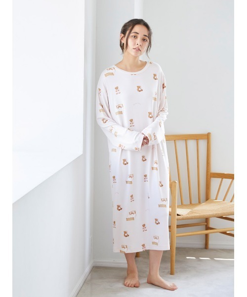 gelato pique（ジェラートピケ） 長袖ワンピース ONE SIZE ピンク