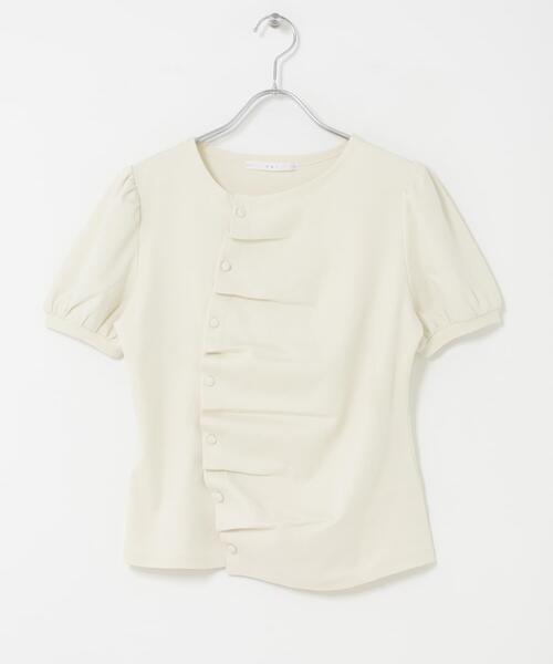 tシャツ アシメトリーデザインカットソー レディースの画像