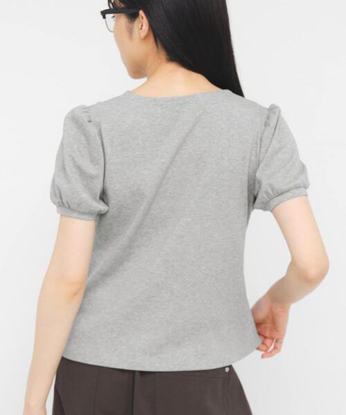 tシャツ アシメトリーデザインカットソー レディースの画像
