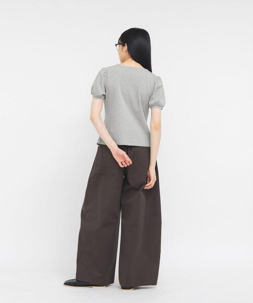 tシャツ アシメトリーデザインカットソー レディースの画像
