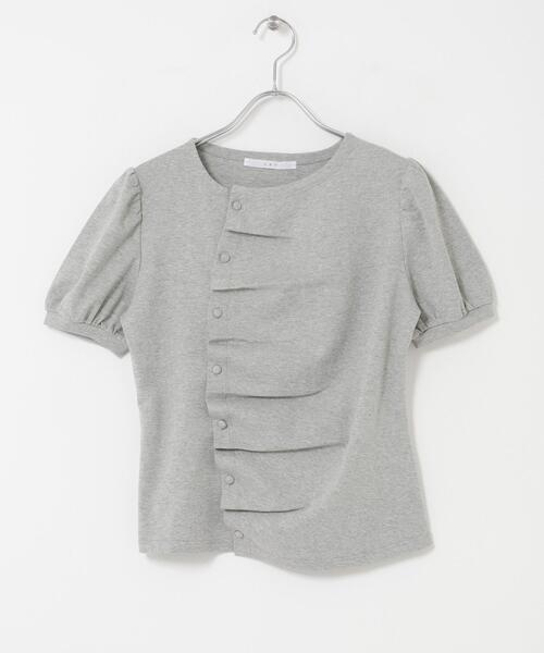 tシャツ アシメトリーデザインカットソー レディースの画像