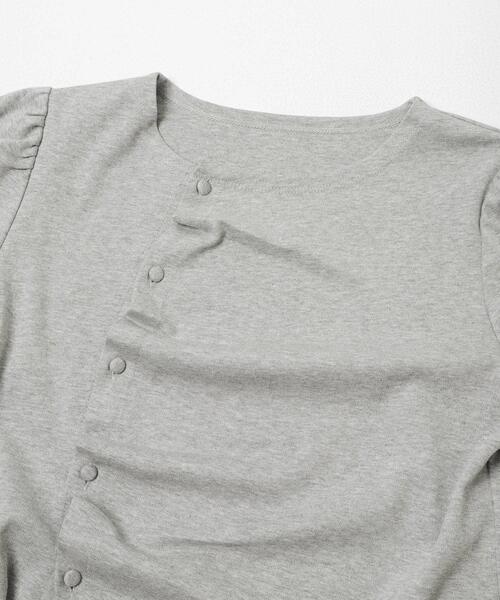 tシャツ アシメトリーデザインカットソー レディースの画像