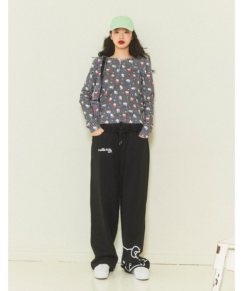 「Little sunny bite」 長袖カットソー「HELLO KITTYコラボ」 SMALL ブルー レディース_画像3