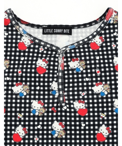 「Little sunny bite」 長袖カットソー「HELLO KITTYコラボ」 SMALL ブルー レディース_画像4