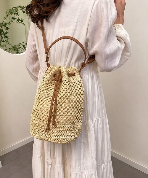 miniministore（ミニミニストア） かごバッグ カゴバッグ 透かし編み