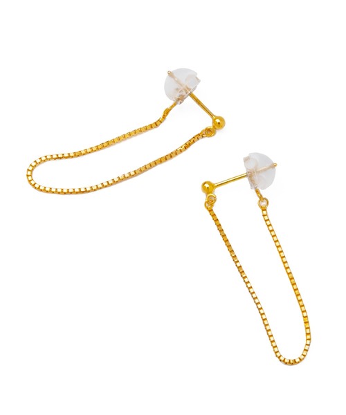 ピアス 「les bon bon」k18 amour drape pierce/アムール ドレープ ピアス pair BOB945 レディースの画像