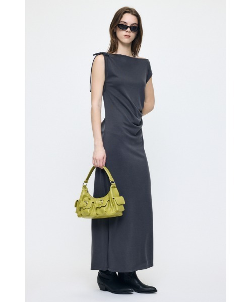 MOUSSY（マウジー） ワンピース ASSYMMETRY NECK JERSEY ドレス