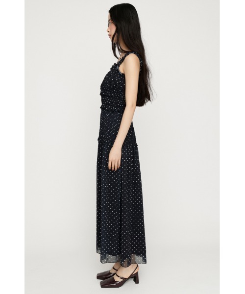 ワンピース SHIRRING FRILL DRESS シャーリングフリルドレス 夏服 秋服