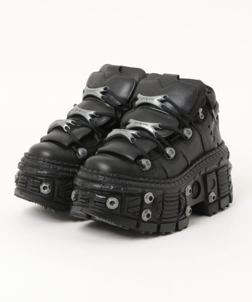 New rock ニューロック24.5 25 厚底 ニューロック（NEWROCK） ブーツ NEW ROCK/ニューロック/M-WALL106-S25