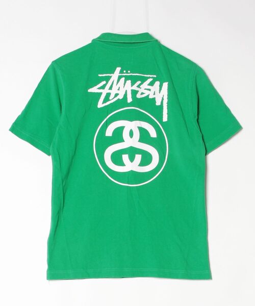 STUSSY ポロシャツ グリーン S STUSSY（ステューシー） 半袖ポロシャツ S グリーン メンズ : ZOZOTOWN