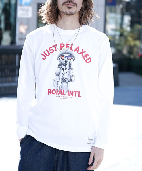「roial」 長袖Tシャツ LARGE ホワイト メンズ_画像8