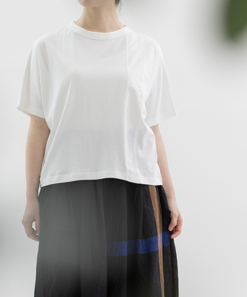 nop de nod（ノップドゥノッド） tシャツ 半袖 Cloche布帛ラインT