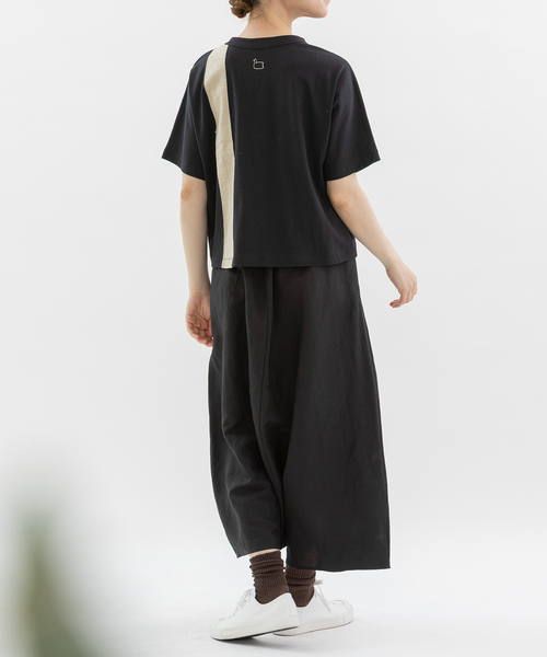 nop de nod（ノップドゥノッド） tシャツ 半袖 Cloche布帛ラインT
