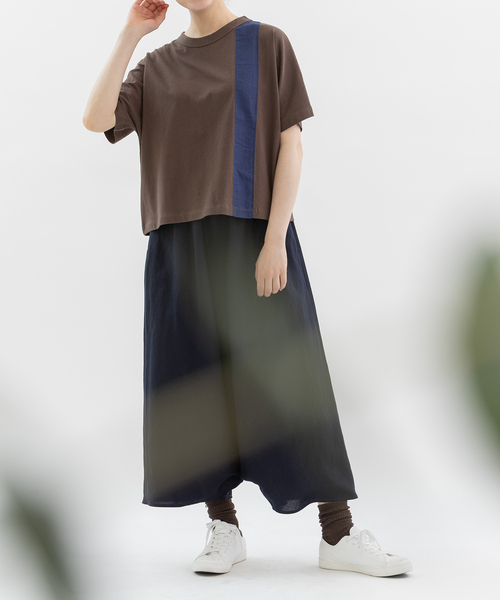 nop de nod（ノップドゥノッド） tシャツ 半袖 Cloche布帛ラインT