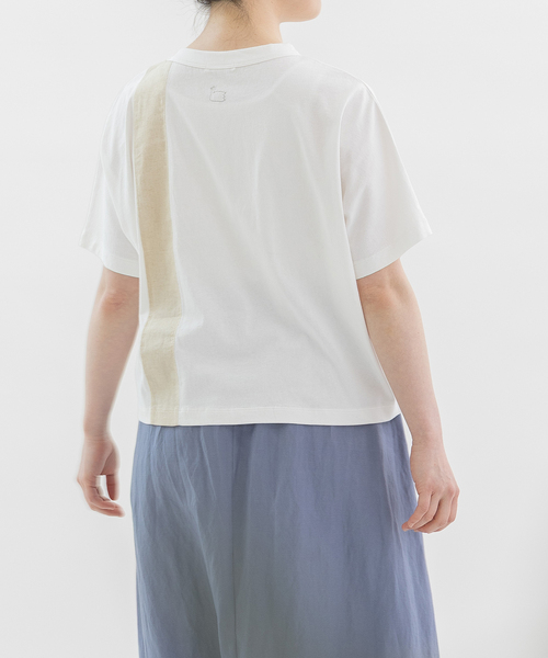 nop de nod（ノップドゥノッド） tシャツ 半袖 Cloche布帛ラインT
