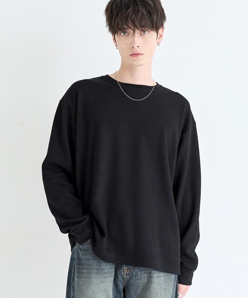 ASTRONOMY ヘンリーネック tシャツ ワッフルヘンリーネック＆クルー