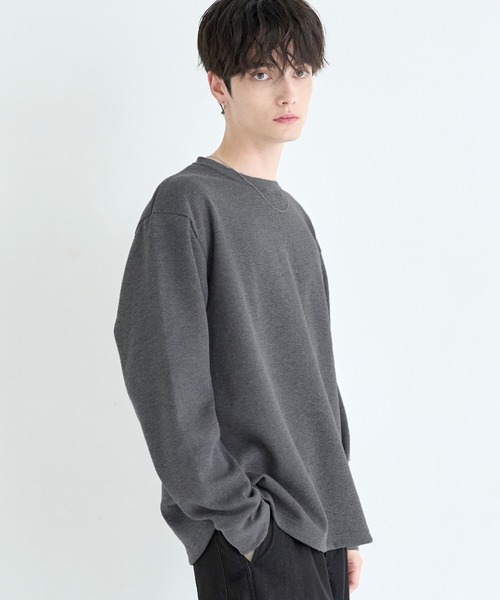 ASTRONOMY ヘンリーネック tシャツ ワッフルヘンリーネック＆クルー