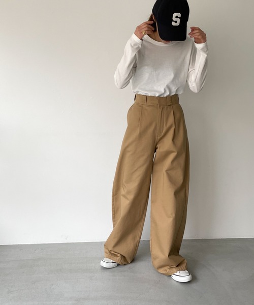 tシャツ harmonie -OrganicCotton-　無地ラウンドロングTシャツ レディース