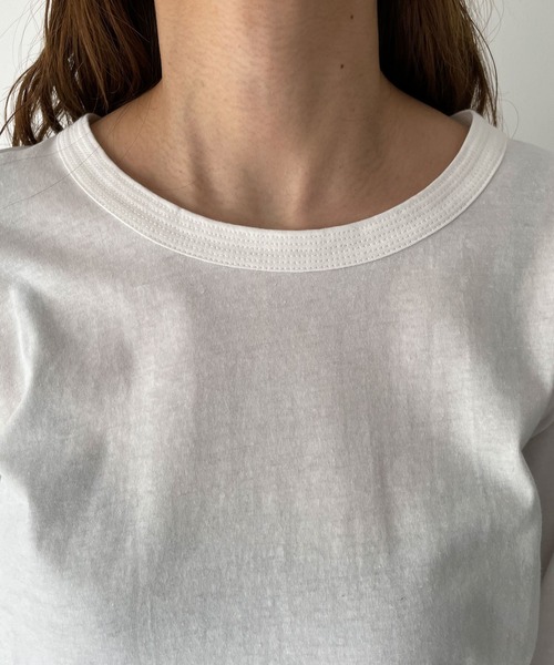 tシャツ harmonie -OrganicCotton-　無地ラウンドロングTシャツ レディース