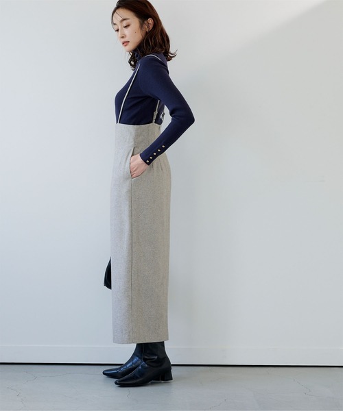 ur's（ユアーズ） スカート ウールライクサロペットタイトスカート