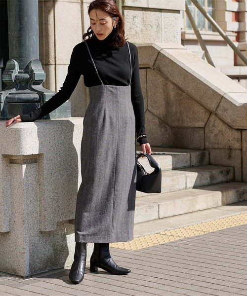 ur's（ユアーズ） スカート ウールライクサロペットタイトスカート