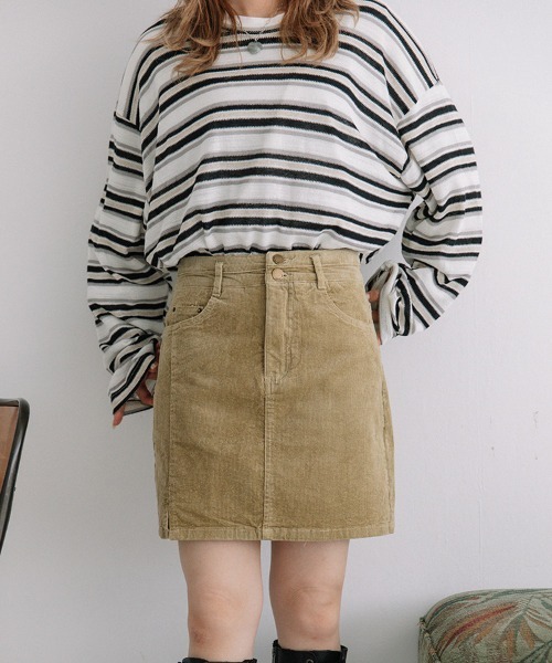 ニット セーター loose border knit/ルーズボーダーニット レディース ニット セーター loose border knit/ルーズボーダーニット