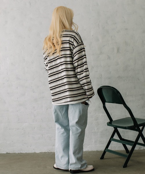 ニット セーター loose border knit/ルーズボーダーニット
