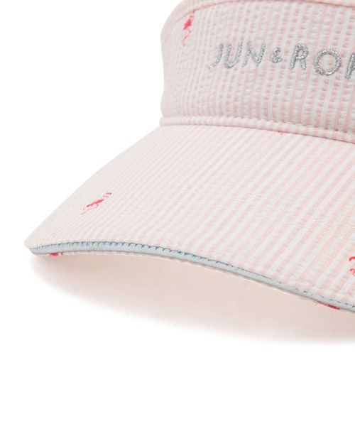 JUN&ROPE' サンバイザー 「撥水」「吸水速乾」シアサッカー柄バイザー