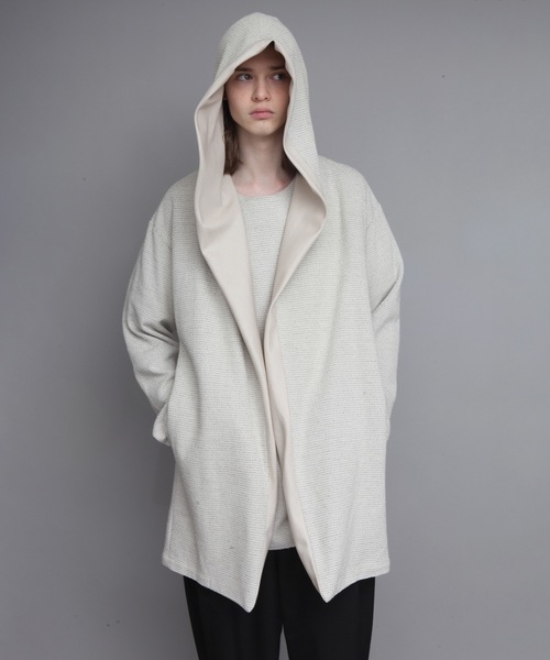 カーディガン DRAPE HOOD CARDIGAN メンズの画像