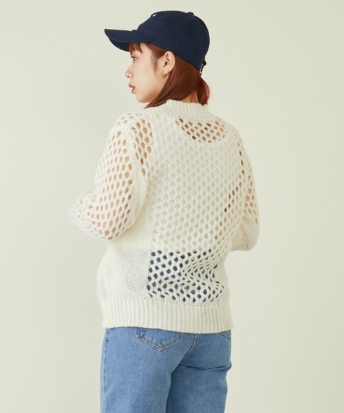 ニット セーター 透かし編みニットプルオーバー レディース : ZOZOTOWN
