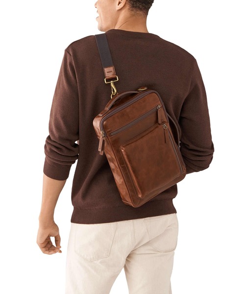 FOSSIL（フォッシル） デイバック リュック 通勤バッグ メンズ レザー 