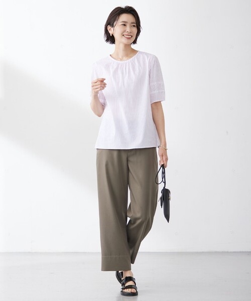 ＼半額SALE／ J.PRESS パンツ 「洗える」ツイルライトストレッチ セミワイド パンツ