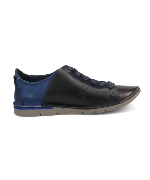 LANVIN en Bleu スニーカー Bleu プラットステッチダウンスニーカー 