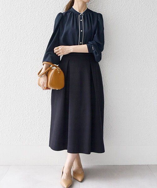 SHIPS any スカート any:「洗濯機可能」ダブル ピケ コクーン スカート  