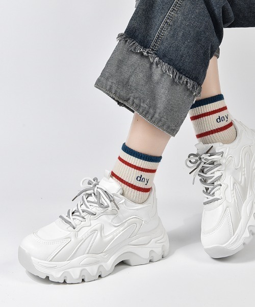 Shoes in Closet スニーカー 厚底 ウェーブソール ダブルシュー