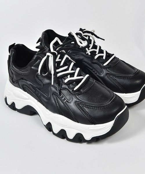 ヒョウ柄ウェーブソールスニーカー Shoes in Closet スニーカー 厚底 ウェーブソール ダブルシュー