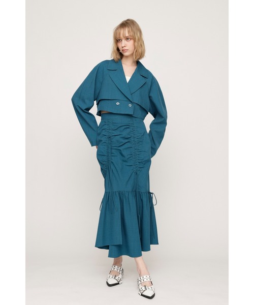 SLY スカート ASYMMETRY GATHER SK アシンメトリー ギャザー