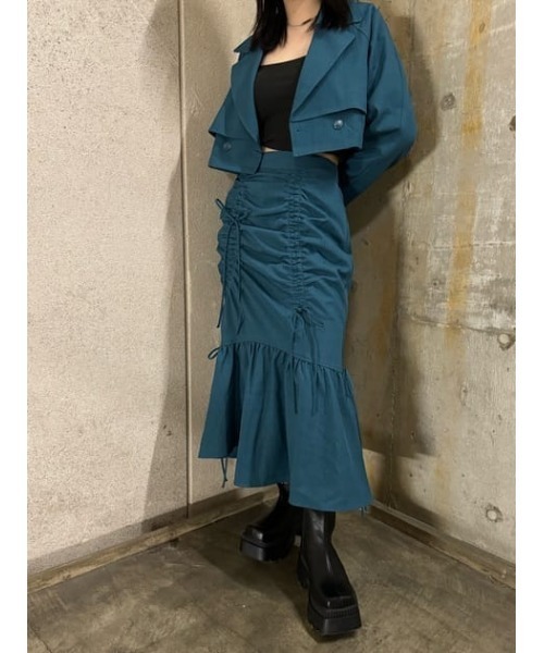 SLY（スライ） ロング スカート 夏 ASYMMETRY GATHER SK