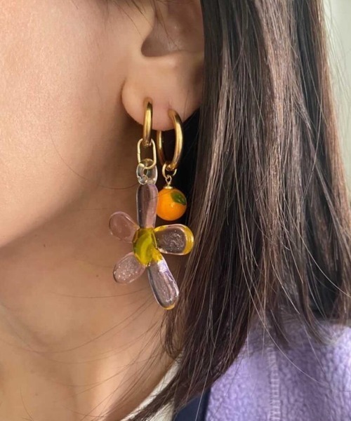 NINFA handmade（ニンファ ハンドメイド） ピアス Flower Hoops