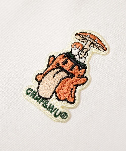 クガツハズカム自主制作CD【非売品】きのこ帝国メンバー直筆サイン＋ライブTシャツ ○今昔 KSH-19005 -89 こんじゃく『狐と花魁』総刺繍 ガーゼ開襟