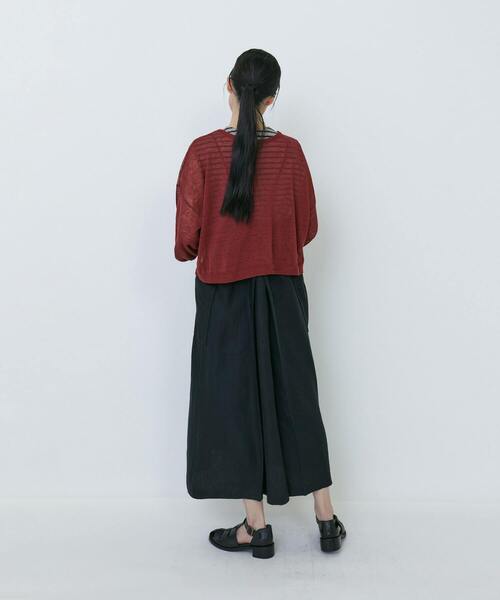 LOISIR◆カーディガン/--/リネン/NVY/B0101LUJ707 LOISIR カーディガン 「2WAY」リネンナイロン天竺シアーニット