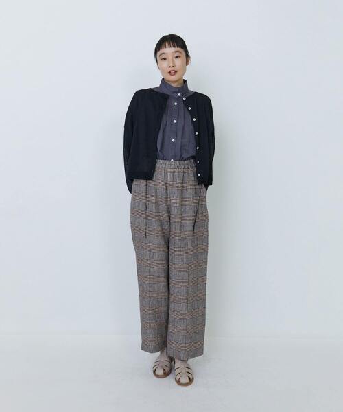 LOISIR カーディガン 「2WAY」リネンナイロン天竺シアーニット