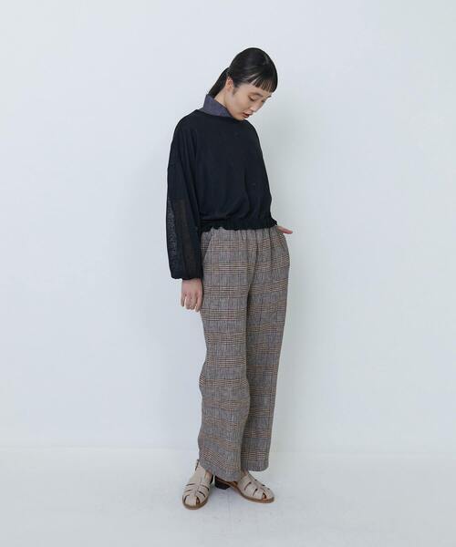 LOISIR カーディガン 「2WAY」リネンナイロン天竺シアーニット