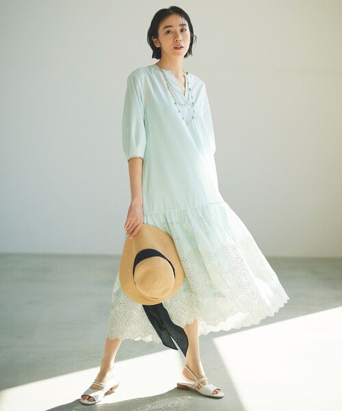 最終価格⭐️自由区⭐️エンブロイダリーローンワンピース 自由区 ワンピース エンブロイダリーローン : ZOZOTOWN Yahoo!店