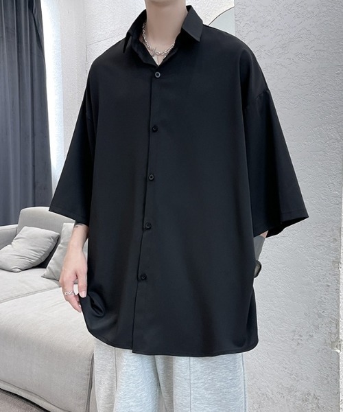 CREARE -LINO- シャツ サイドボタンシャツ メンズ : ZOZOTOWN