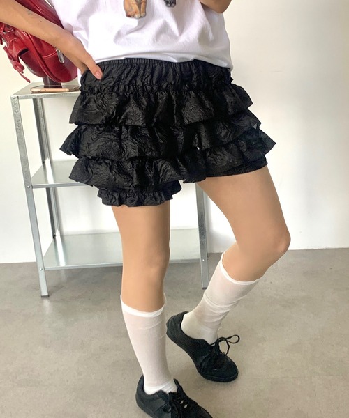 パンツ 3段フリル ミニショートパンツ レディース : ZOZOTOWN Yahoo!店
